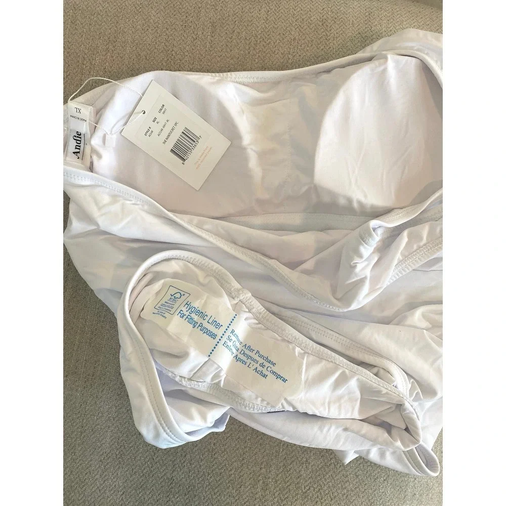 NWT Andie Swim The Nantucket One Piece Swimsuit White Size XL - Picture 5 of 6
